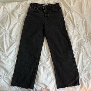 Zara Black Straight-Leg Jeans